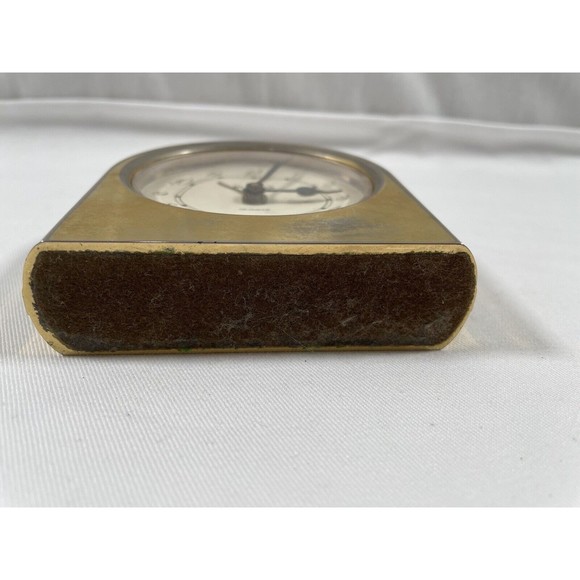 Vintage Bulova Quartz Gold Desk Clock Made in West Germany Tested Working - Picture 5 of 12